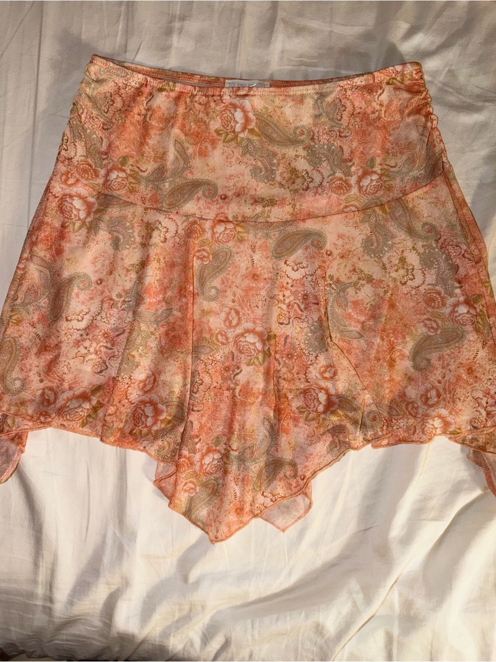 See You Monday peach paisley and floral mesh tube 2 piece dress - Picture 8 of 14
